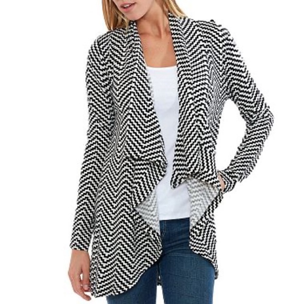 MOD Boutique Zig Zag Flyaway Cardigan Jacket